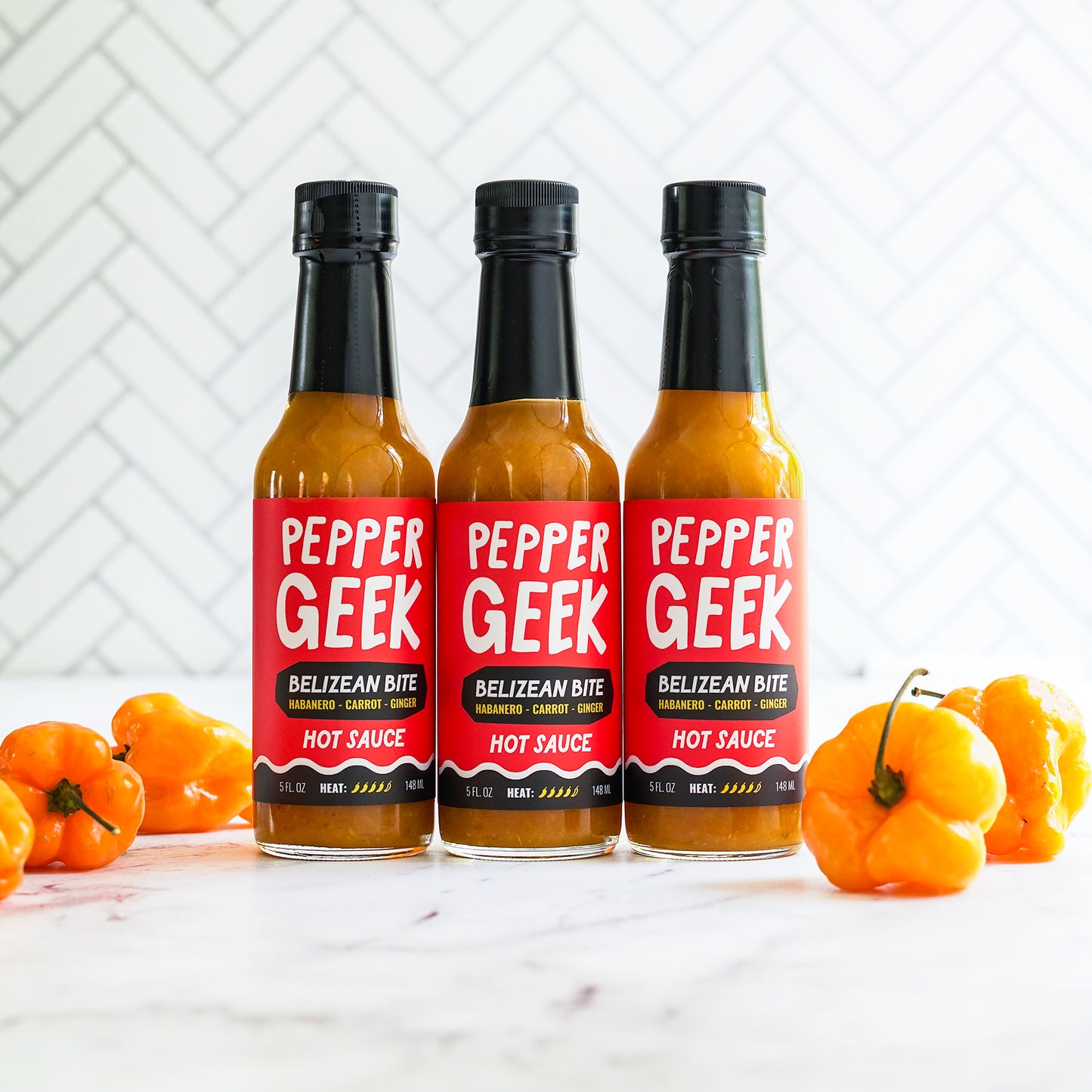 Pepper Geek Belizean Bite hot sauce 3 pack
